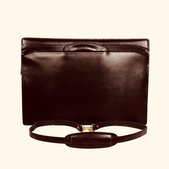 VTG ROYCE New York Burgundy Top Leather Laptop Briefcase Shoulder Bag - Picture 4 of 16